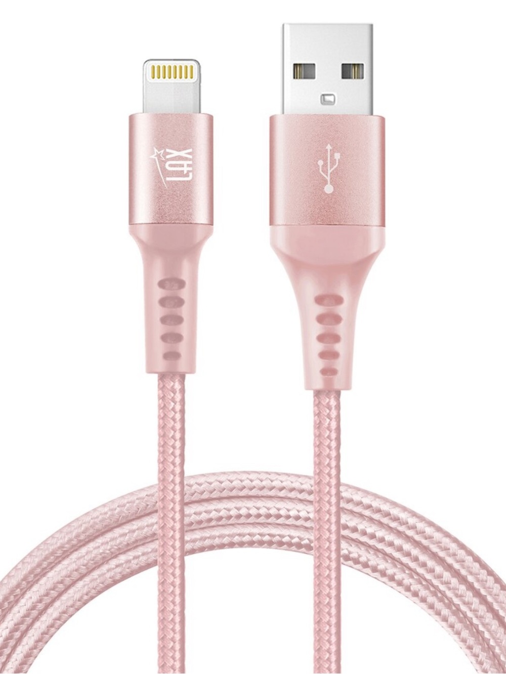 LAX iPhone Charger Lightning Cable - MFi Certified Durable Braided Apple Lightni